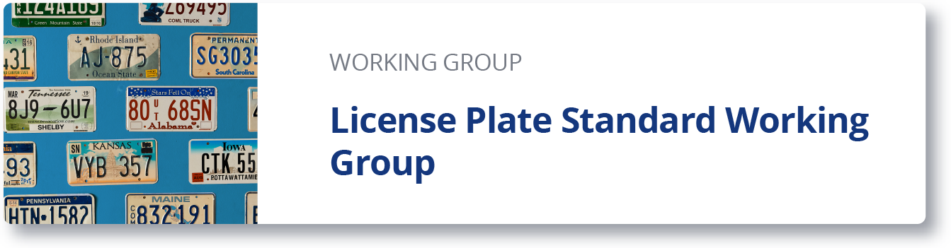 License Plate Standard Working Group